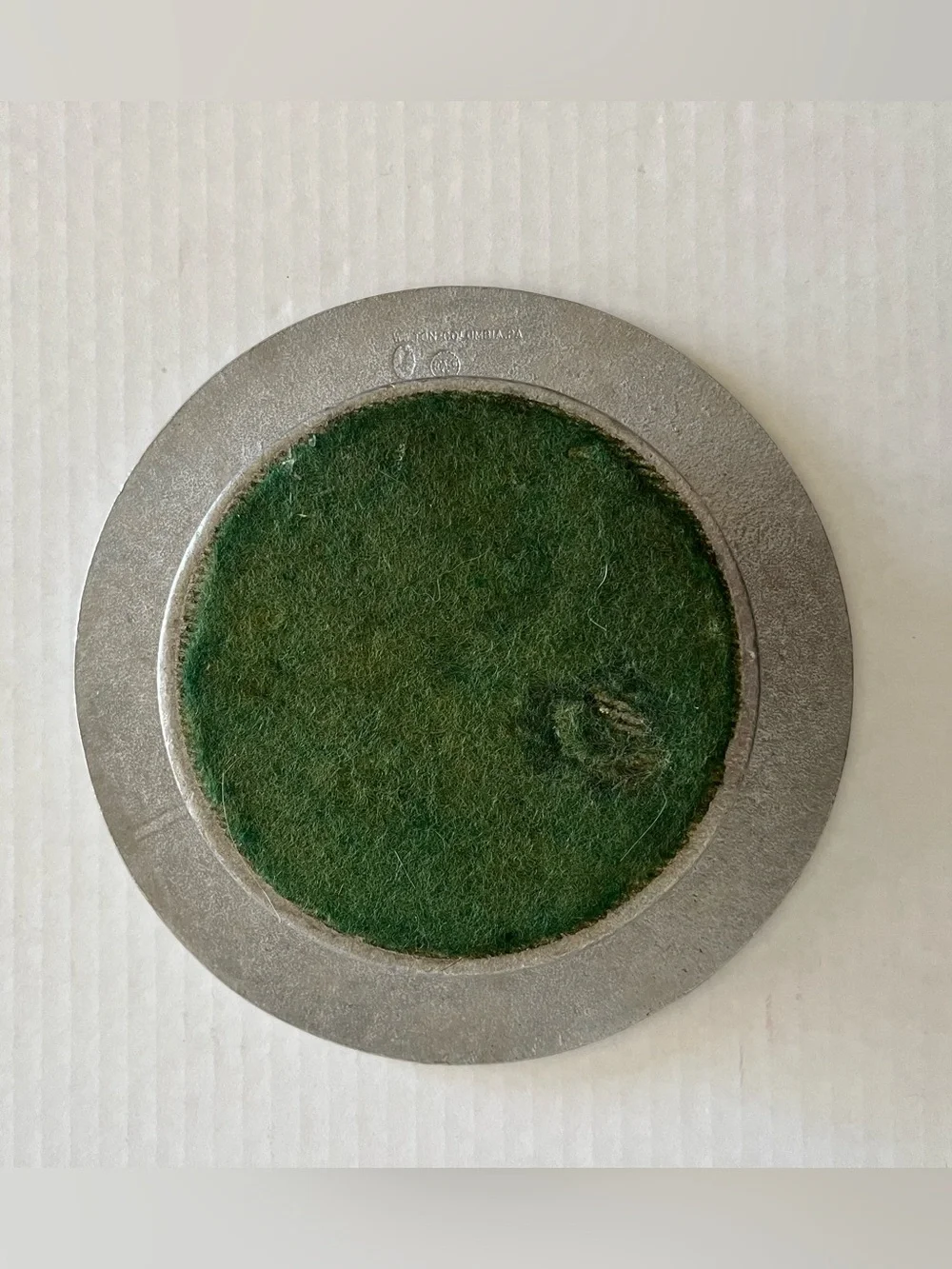 Vintage Pewter Wine Coaster A Dinner Without Wine is Like A Day Without Sunshine